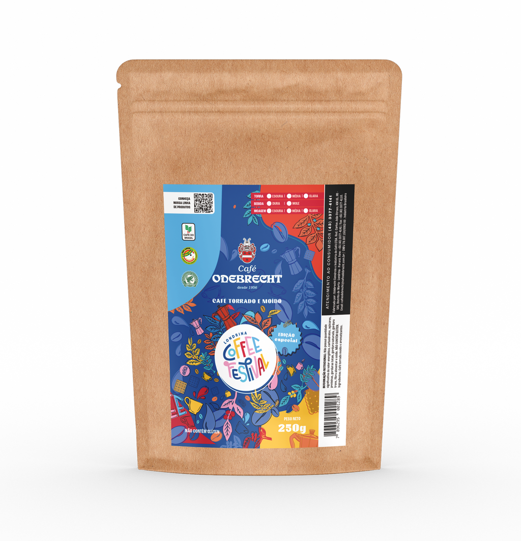 Café Odebrecht em Grãos 100% Arábica Limited Edition Coffee Festival Londrina 250g