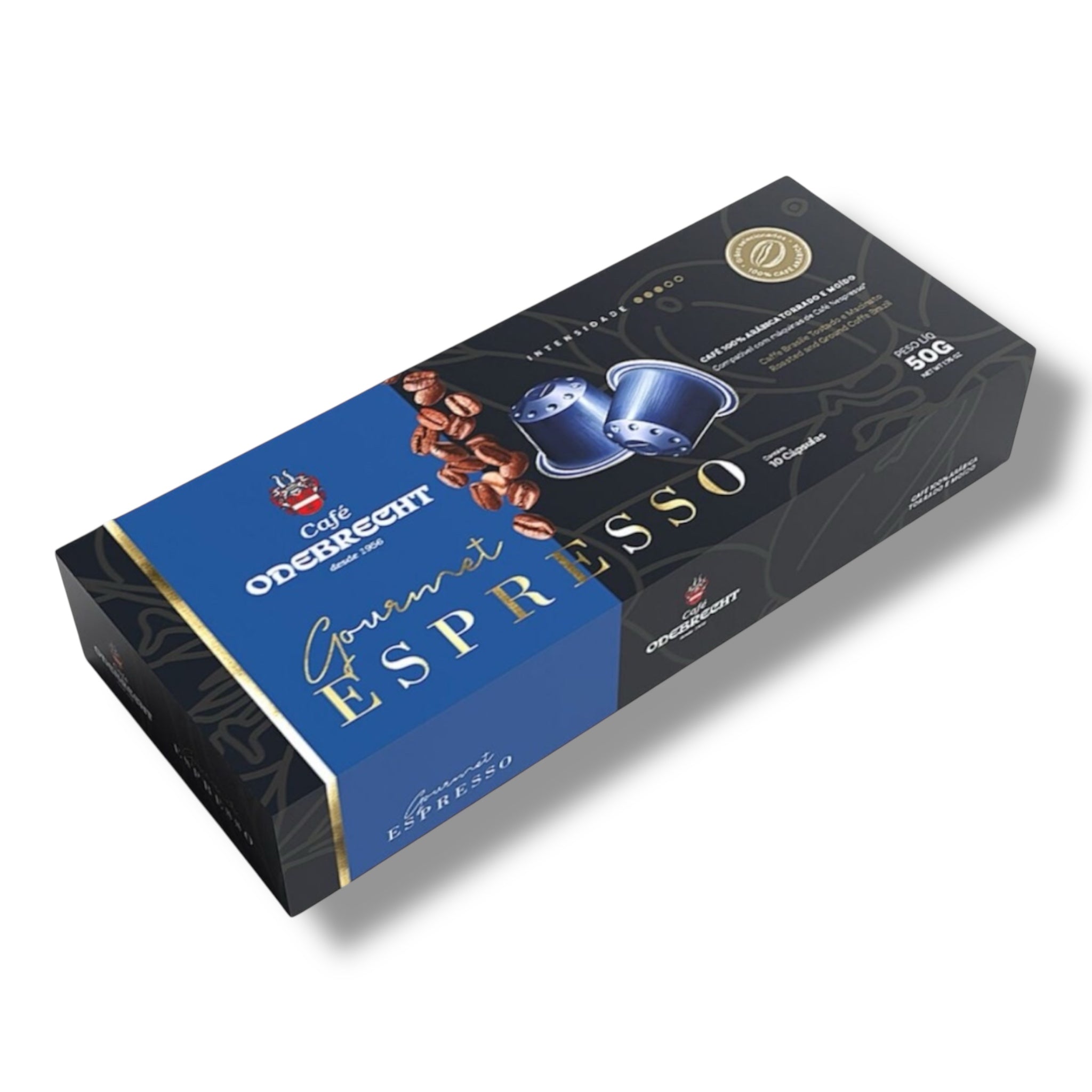 Cápsulas de Café Odebrecht Espresso 50g, Compatíveis com Nespresso, contém 10 cápsulas (alumínio) (Cópia)